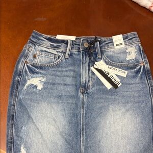 Judy Blue Distressed Women denim skirt
